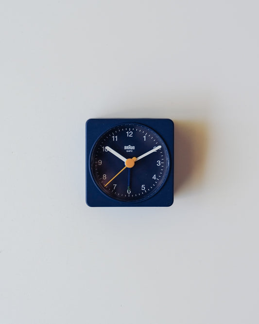 Braun BC02 Classic Analogue Travel Alarm Clock (Blue/Red)