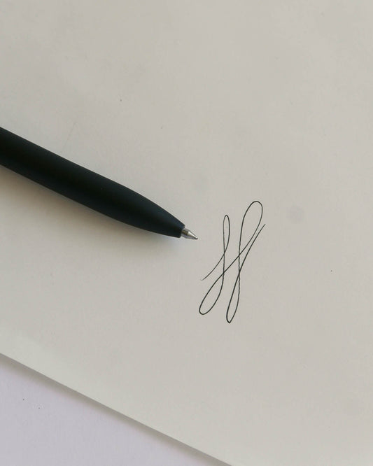 Matte Black Rotating Metal Gel Pen 0.5mm