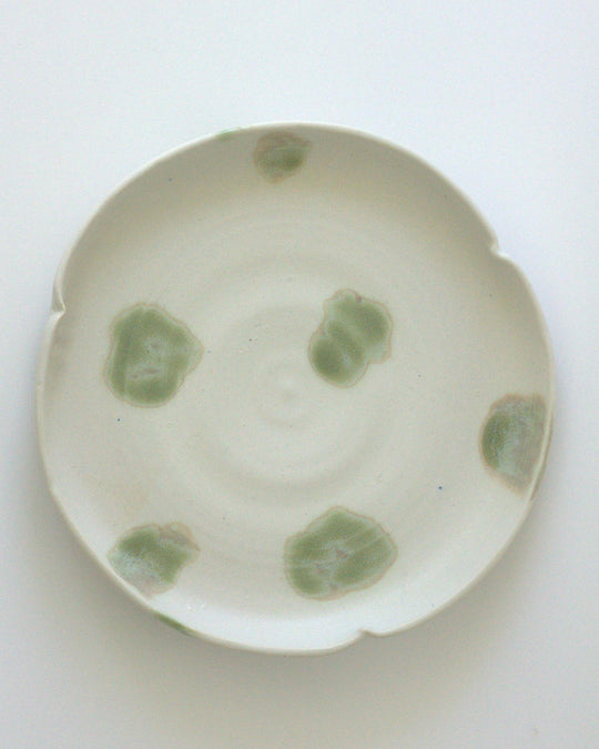 (H3) haneu haneu — lichen petaled dish — handmade ceramics at SORT Vancouver