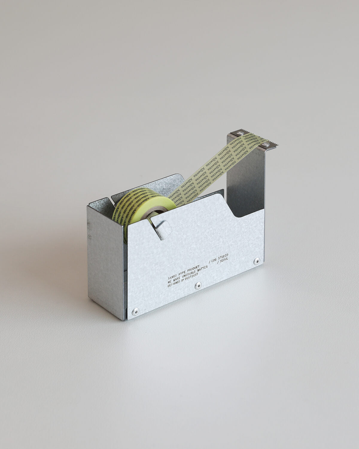 SANRO Level L Tape Cutter (L) — Galvanized Steel — steel tape dispenser at SORT Vancouver