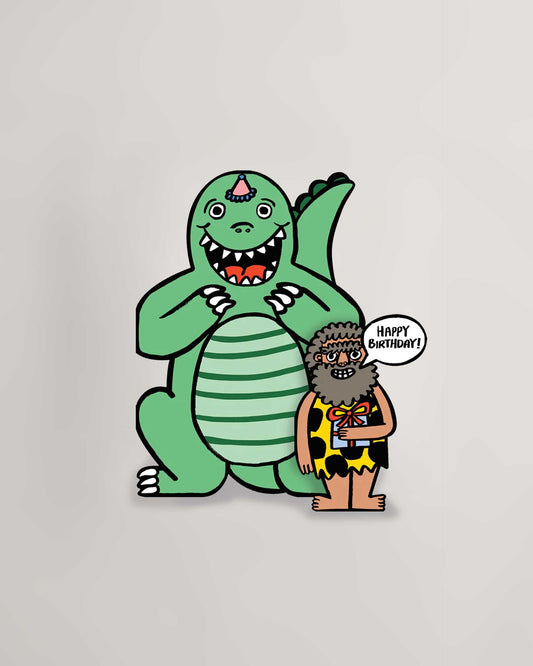 Dinosaur Card With Mini Card