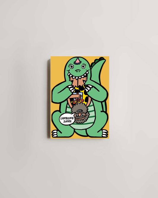 Dinosaur Card With Mini Card
