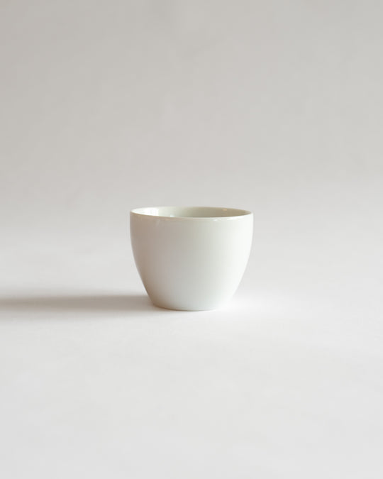 White Porcelain Tea Cup — 2008 Good Design Award Winner — Japanese porcelain, at SORT Vancouver
