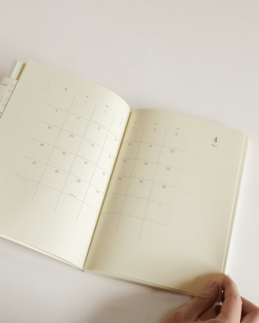 Midori MD 2026 Notebook Diary — A5 Size Monthly Block + Memo