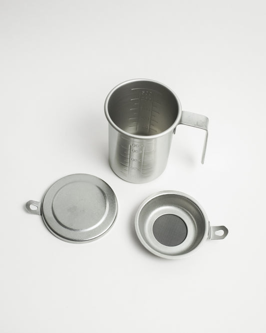 Koshimasu Stainless Steel Oil Pot Container with Filter by Conte