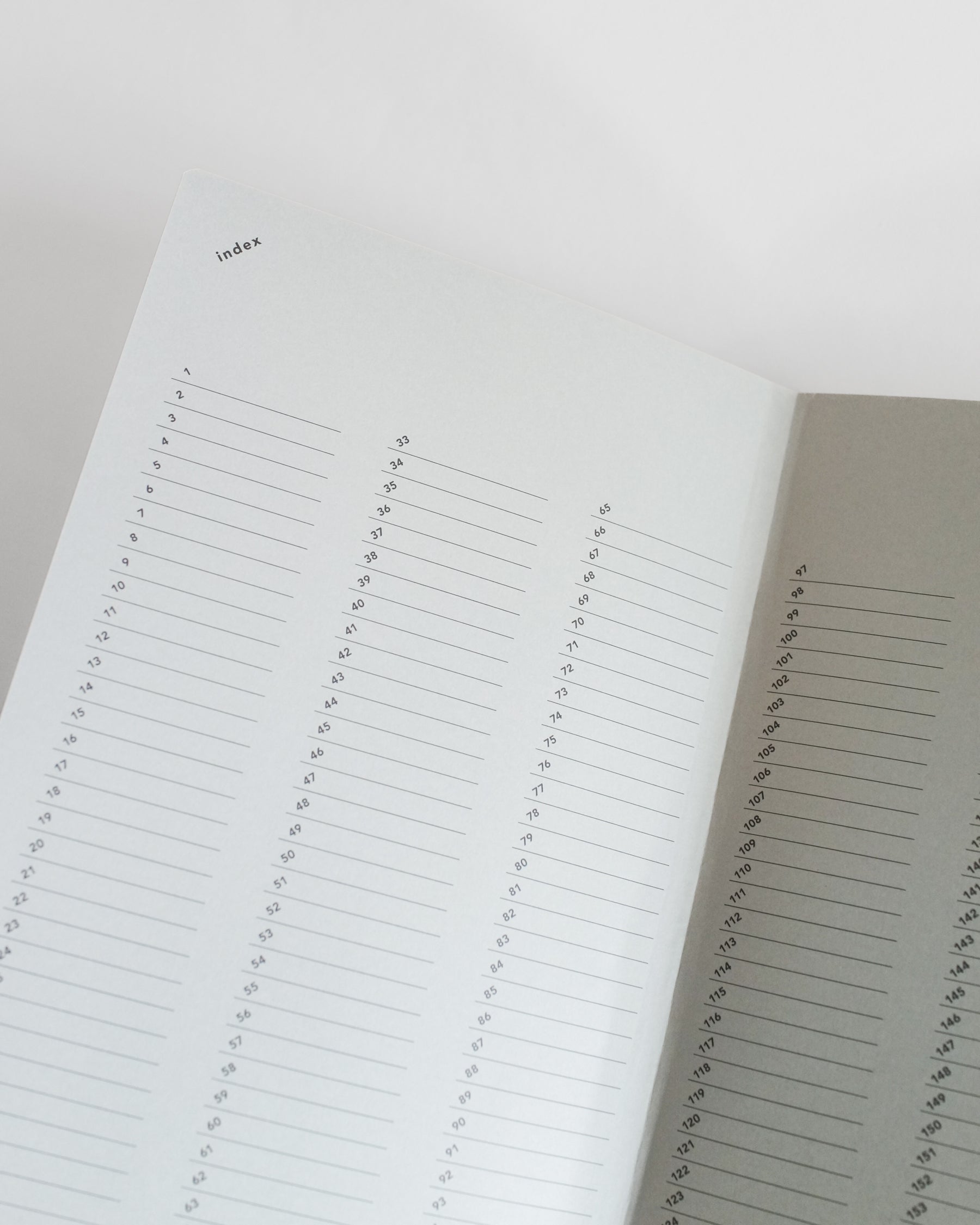 isshoni. B5 Size Notebook with Index & Page Numbers - Grid, 96 pages – SORT