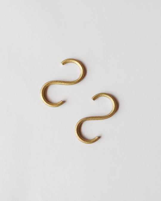 Futagami Brass S-shaped Hook (Set of 2) — Futagami, Japan, at SORT Vancouver