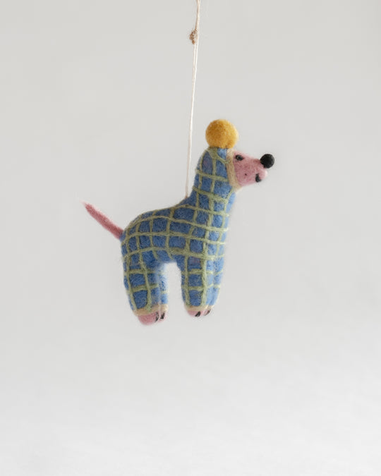 Felt Ornament — Jayla (Dog in Onesie)