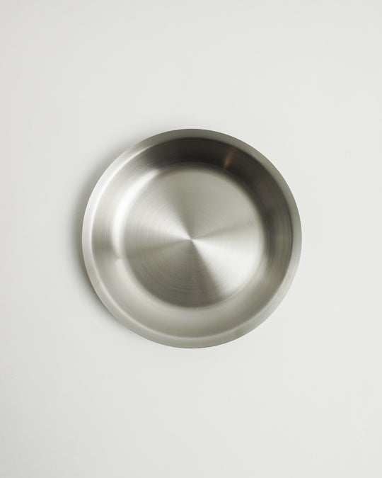 Makanai Stainless Steel Round Tray, 13 cm, by Conte — Conte, Japan, at SORT Vancouver