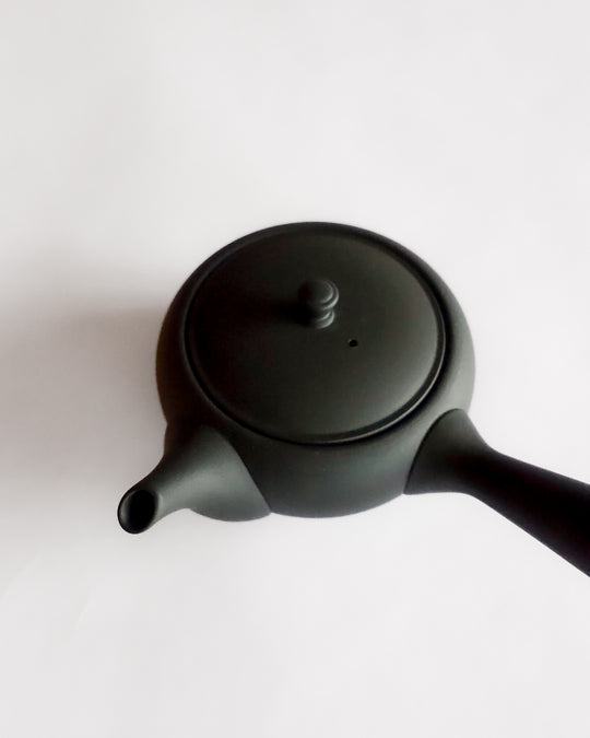 Made in Japan Traditional Black Teapot with Side Handle — Japanese ceramics at SORT Vancouver