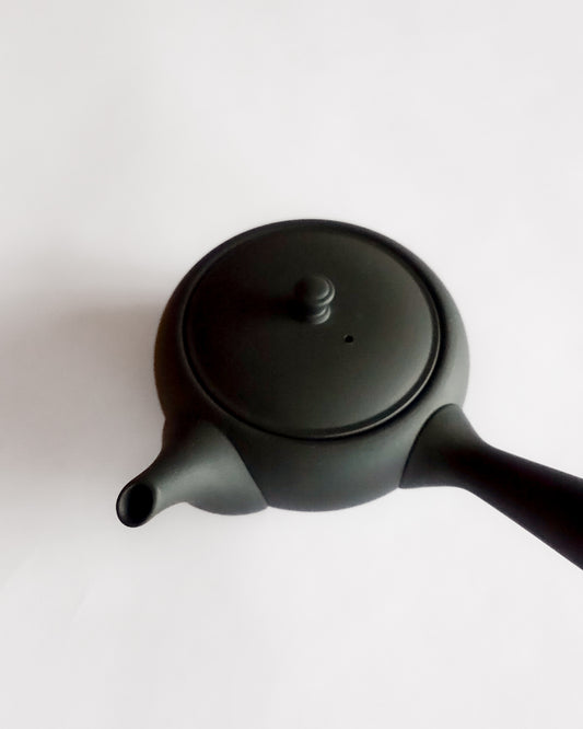 Made in Japan Traditional Black Teapot with Side Handle