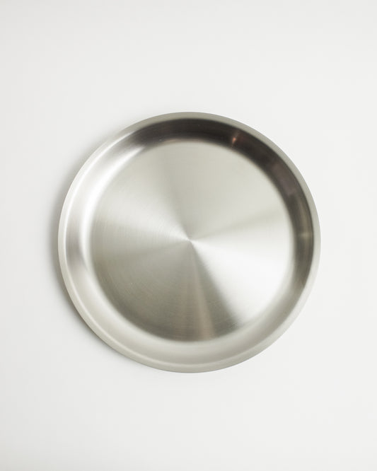 Makanai Stainless Steel Round Tray, 22 cm, by Conte