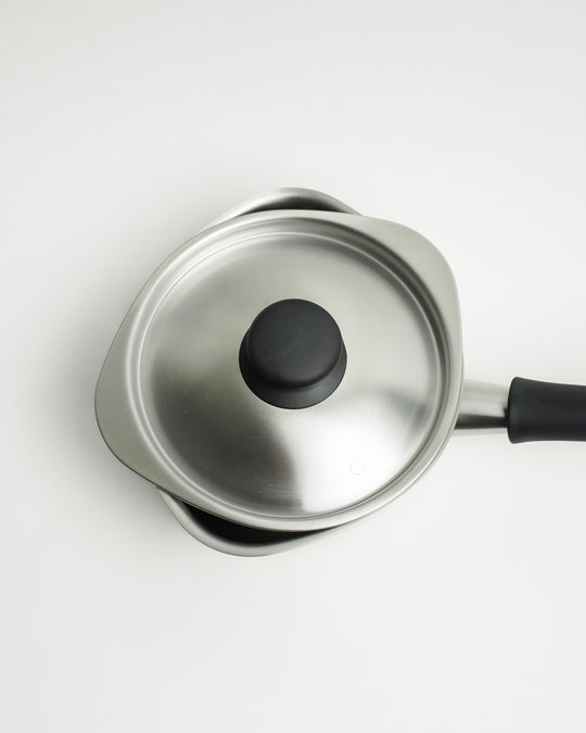 Sori Yanagi Stainless Steel Milk Pan 1.2L — Sori Yanagi, Japan, at SORT Vancouver