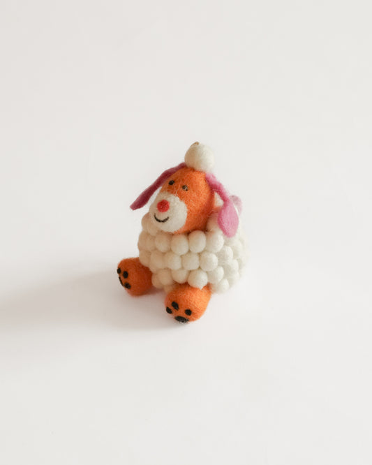 Felt Ornament — Minu (Snowball Dog)