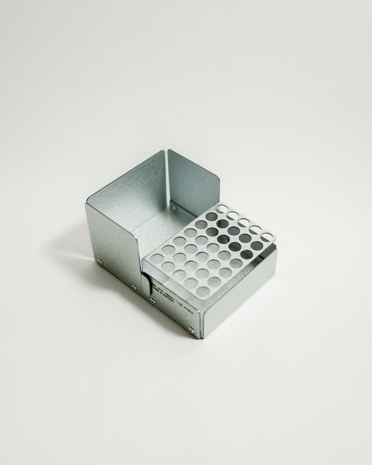 SANRO Level L Pencil Holder — Galvanized Steel — steel pencil holder at SORT Vancouver