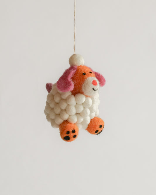 Felt Ornament — Minu (Snowball Dog)