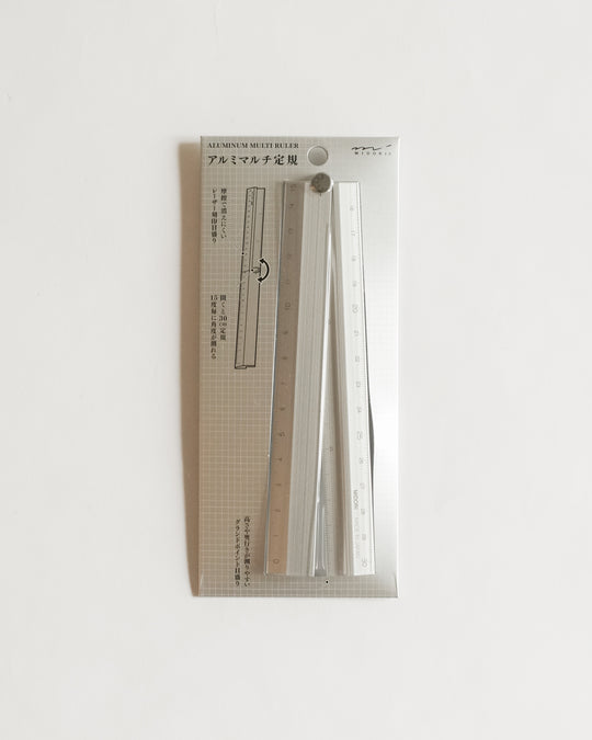 Midori Aluminum Ruler silver — minimalist Japanese design at SORT Vancouver