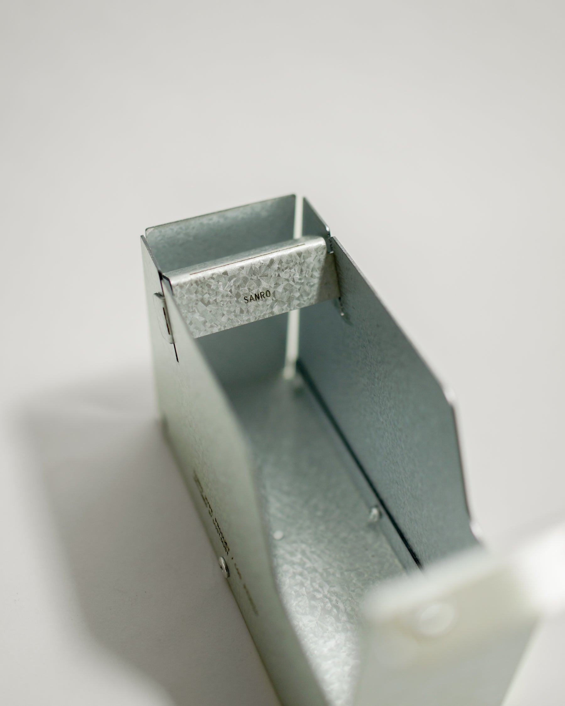 SANRO Level L Tape Cutter (L) — Galvanized Steel — steel tape dispenser at SORT Vancouver