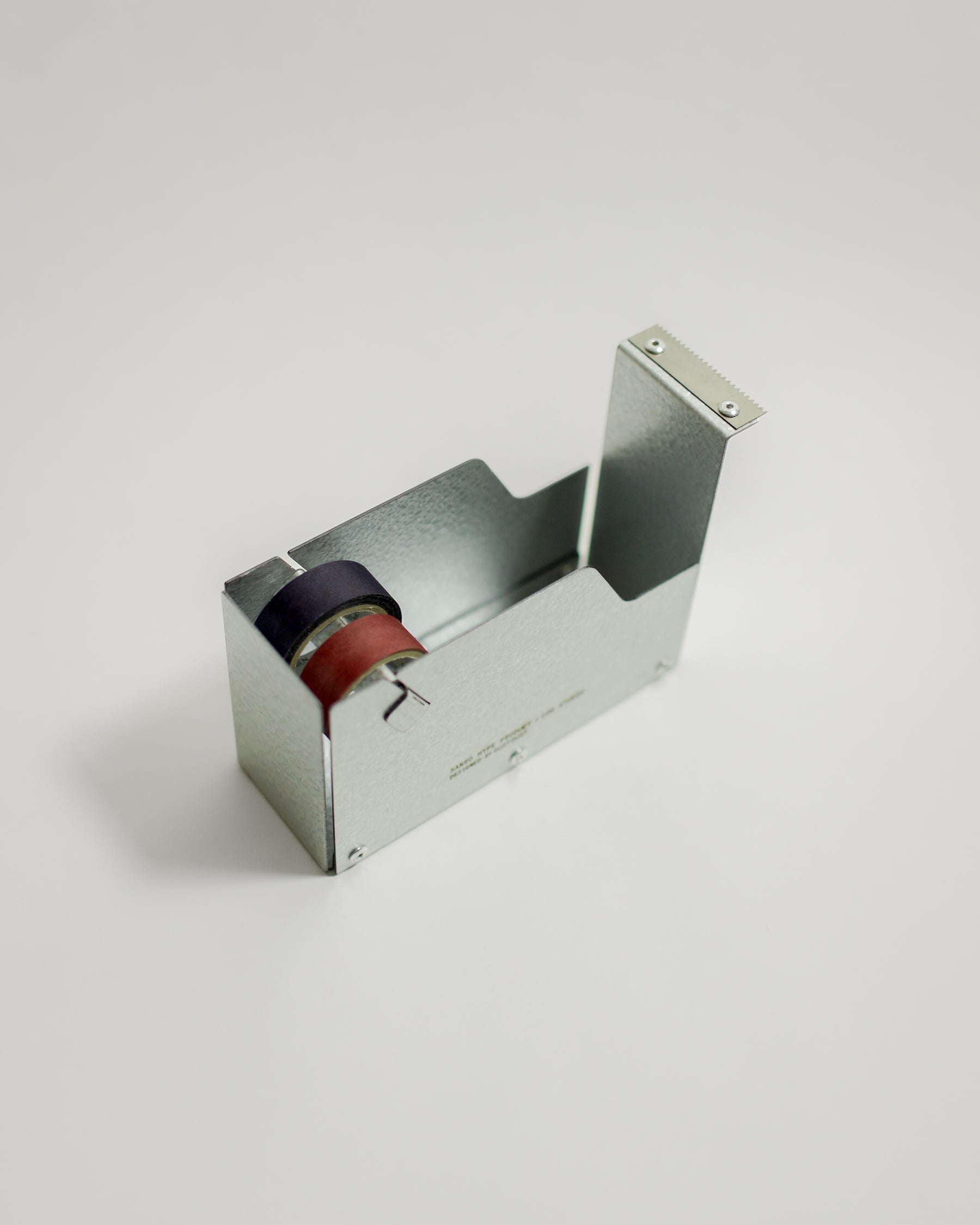 SANRO Level L Tape Cutter (L) — Galvanized Steel — steel tape dispenser at SORT Vancouver