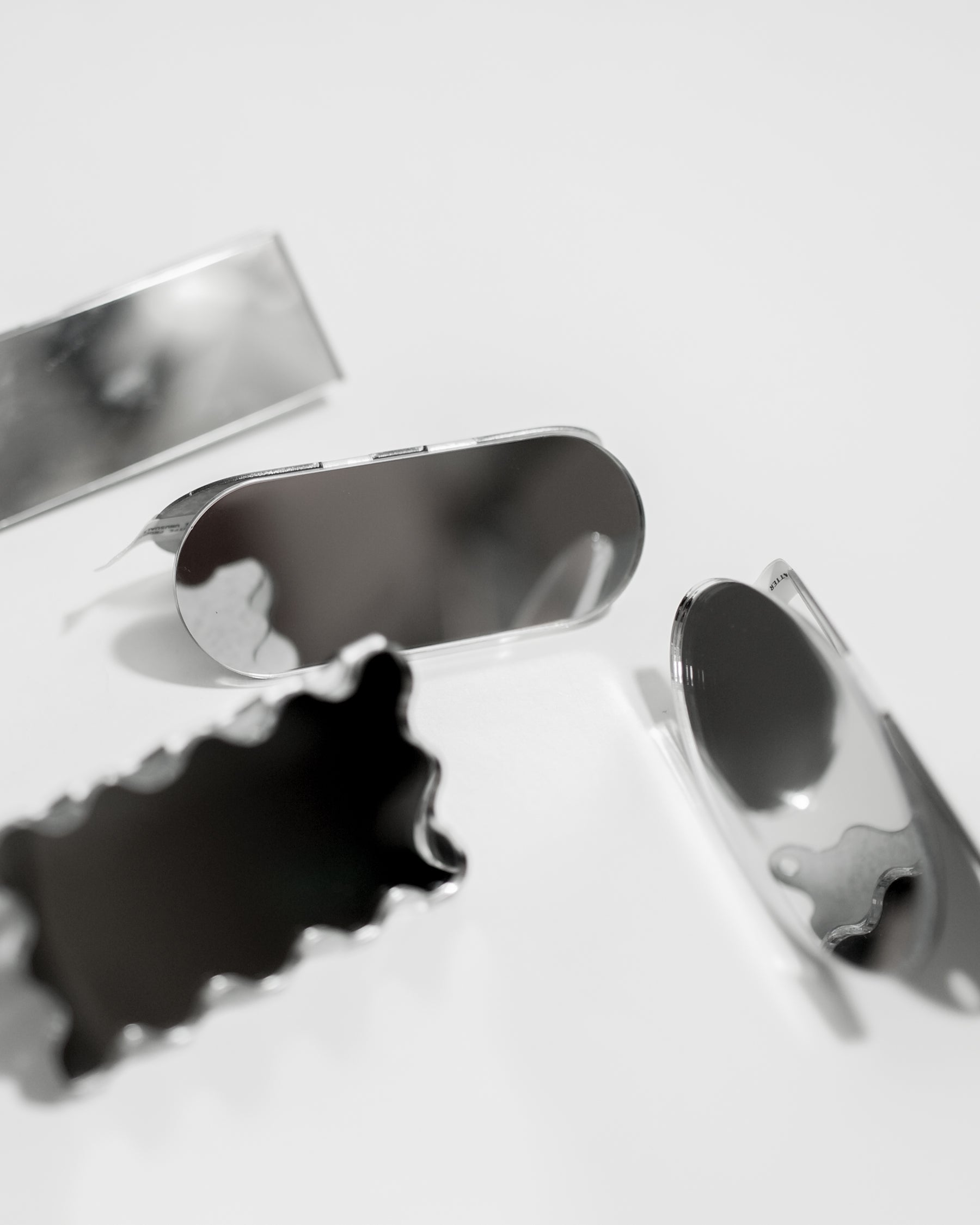 SANRO Mirror Chip — Mini Stand Mirror — steel stand mirror at SORT Vancouver