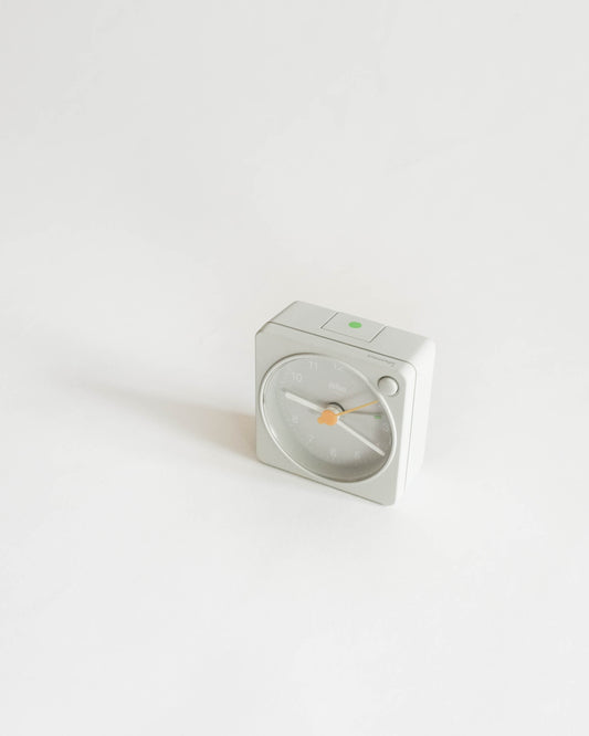 Braun BC02X Classic Analogue Travel Alarm Clock - Grey