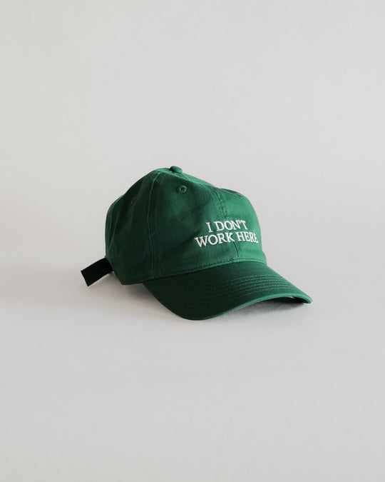 IDEA Books Sorry I Don't Work Here Hat (Green) — IDEA Books, at SORT Vancouver
