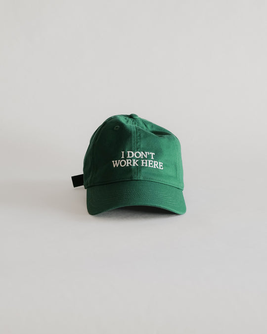 IDEA Books Sorry I Don't Work Here Hat (Green) — IDEA Books, at SORT Vancouver