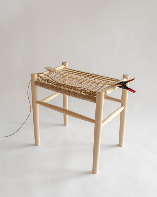 Japanese Hinoki Wood Paper Cord DIY Stool Kit (Regular)