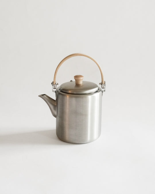 Made in Japan Bamboo Handle Stainless Steel Tea Pot — Japanese kitchenware at SORT Vancouver