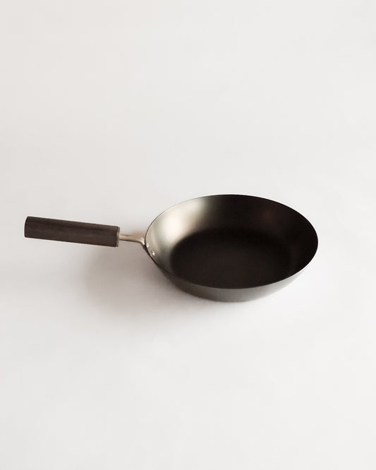 Made in Japan Steel Frying Pan with Bamboo Handle - Ø9.5" × D2"