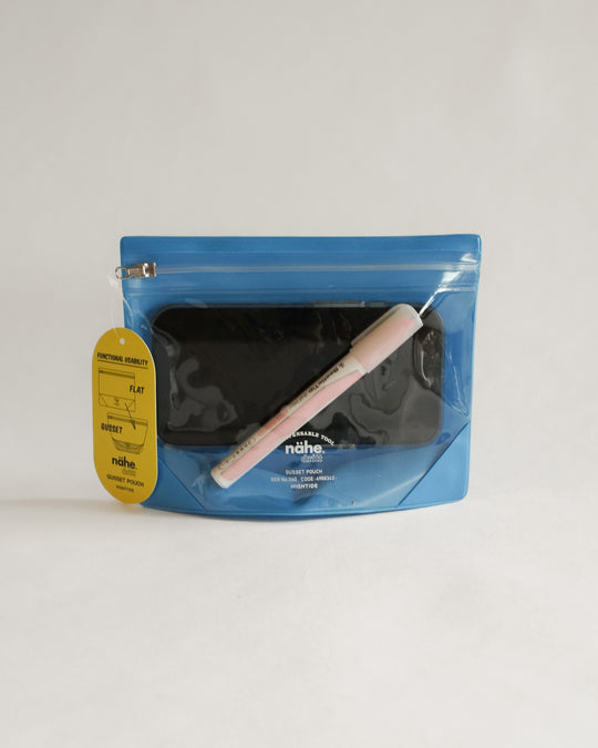 Hightide Gusset Pouch - Medium, 7.2" × 5.6" (NÄHE Collection) — Hightide, Japan, at SORT Vancouver