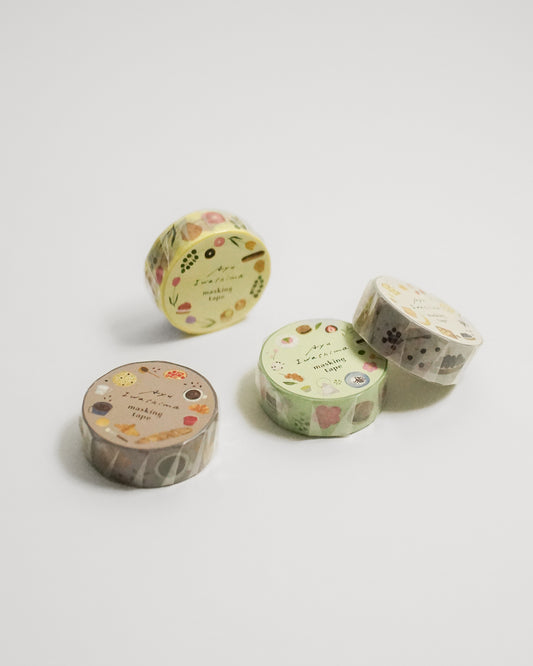 EL COMMUN Ayu Iwashima Illustrated Masking Tape (Individual) — Japanese washi tape with artwork by Ayu Iwashima, at SORT Vancouver