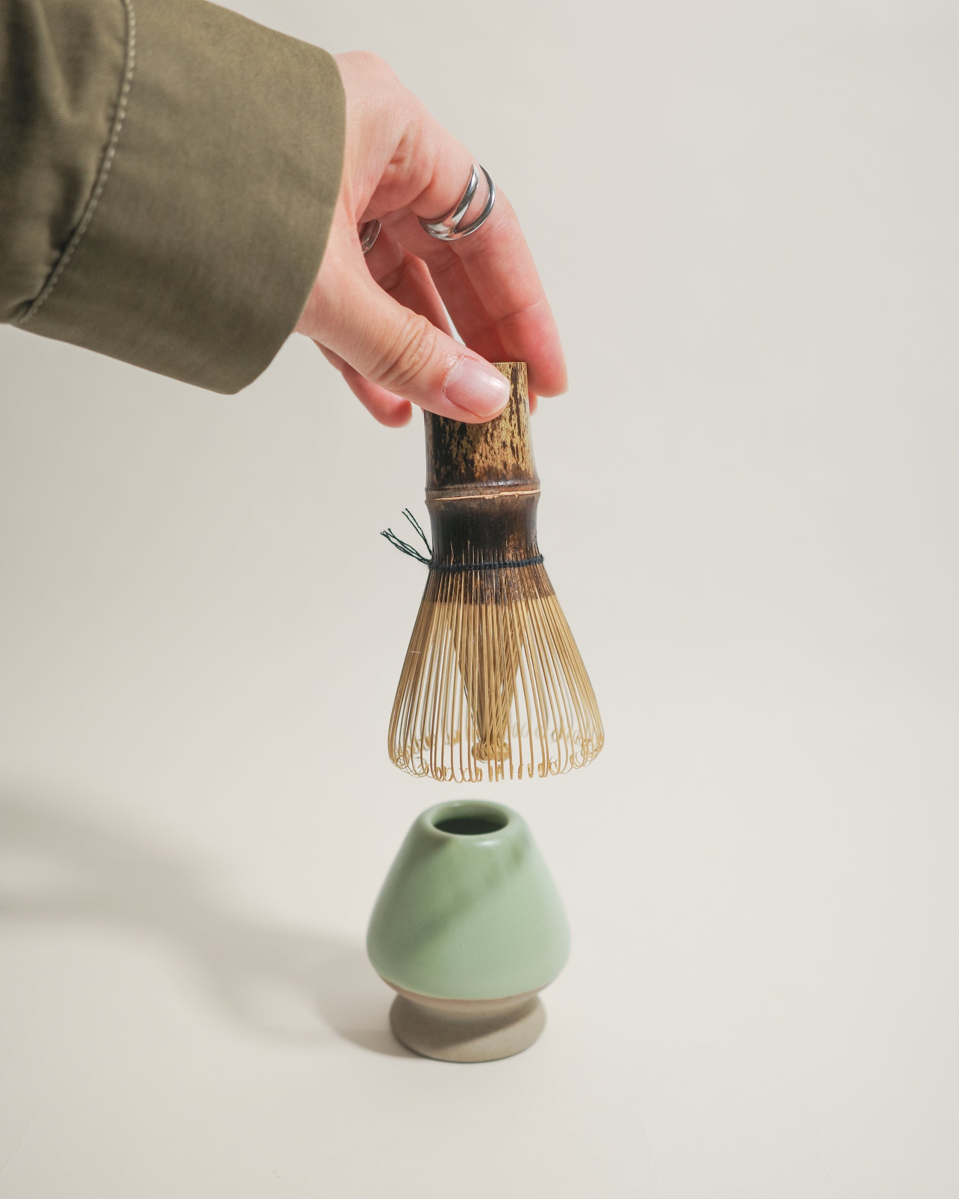 Japanese Matcha Whisk Holder (Kusenaoshi) view 2 — Cesa Beams, Japan, at SORT Vancouver