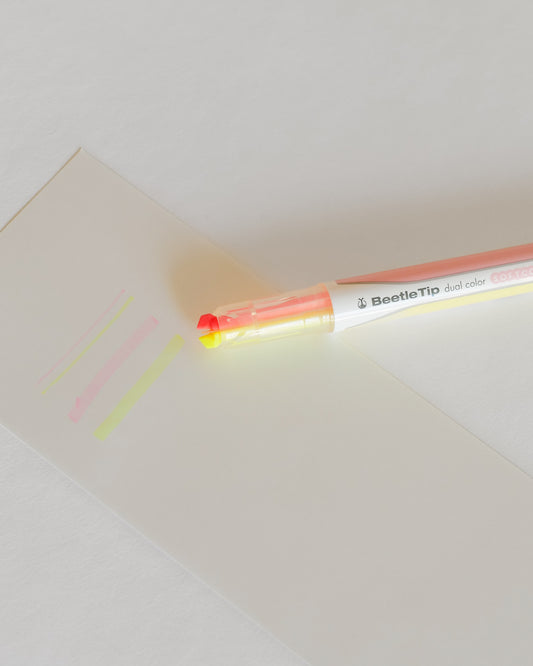 KOKUYO Beetle-Tip Dual Color Soft Color Highlighter