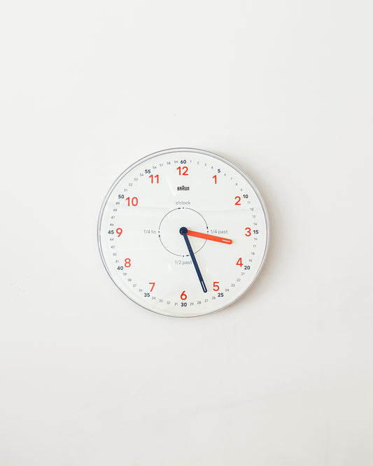 BC26 Braun Time Teachers Wall Clock - White
