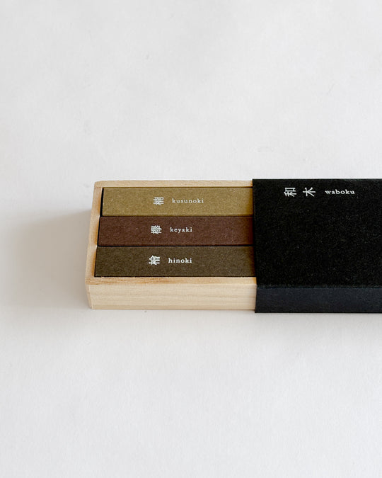 Kousaido Japanese Incense — Waboku Series Set of 3 — Kousaido, Japan, at SORT Vancouver