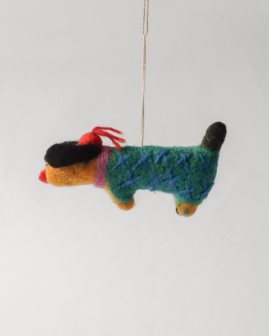 Felt Ornament — Wiener (Sausage Dog)