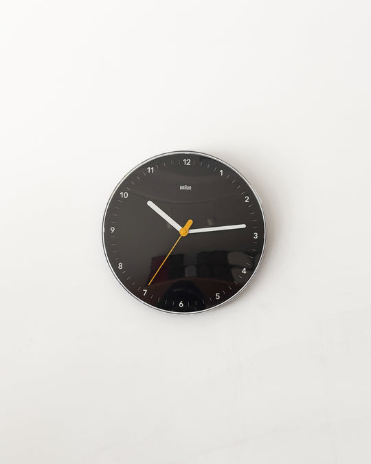Braun BC26 Classic Analogue Black Wall Clock — Braun, Germany, at SORT Vancouver