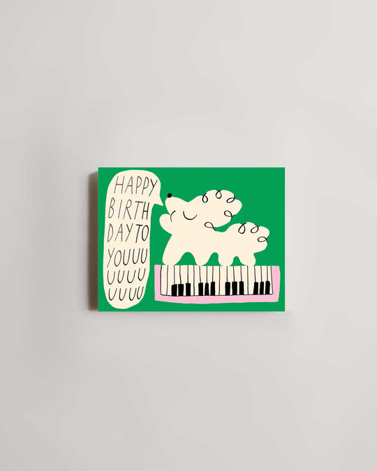 Wrap Happy Birthday To You Dog & Keyboard Card — greeting card at SORT Vancouver