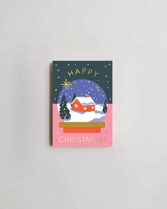 Wrap Happy Christmas Snow Globe Card