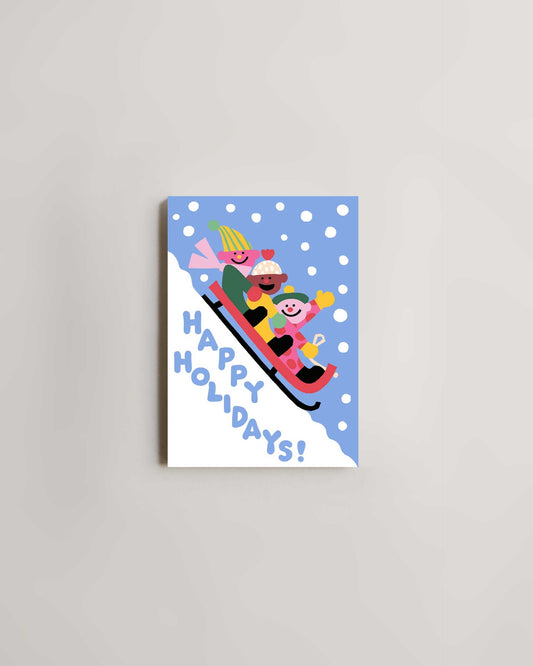 Wrap Happy Holidays Sledge Card