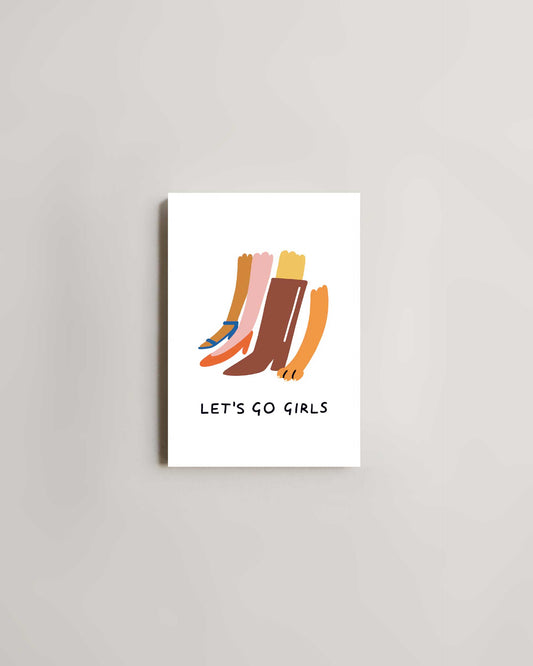Wrap Let's Go Girls Card