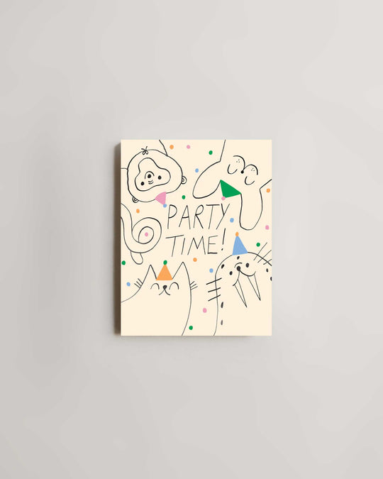 Wrap Party Time Animals Card — greeting card at SORT Vancouver