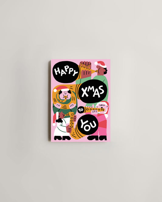 Wrap Happy Xmas Brass Band Card