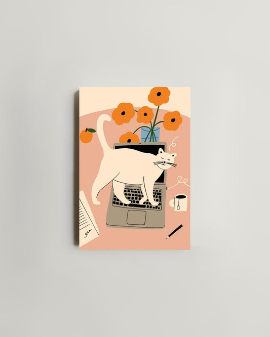 Wrap Stop Working Cat Card