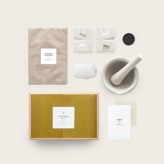 Made in Japan DIY Incense Cone Kit — up to 20 cones (Green Tea / Yuzu / Hinoki)