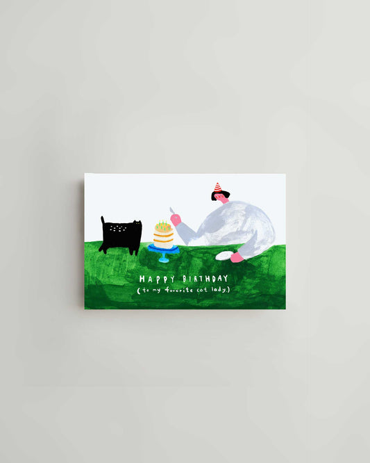 Babincho Prints Cat Lady Birthday Card — Babincho Prints, at SORT Vancouver