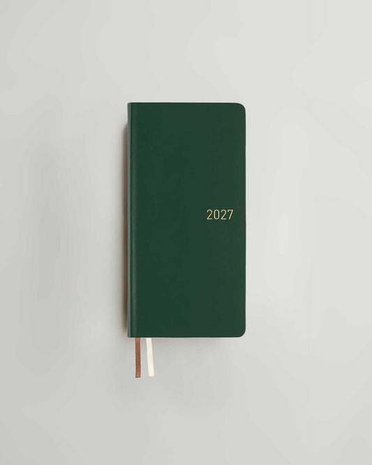 Hobonichi Techo 2027 Weeks Planner — Leather: Forest Green