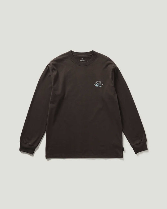 Snow Peak Living With Nature Long Sleeve T-Shirt — Dark Brown — Snow Peak, Japan, at SORT Vancouver