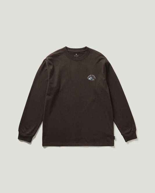 Snow Peak Living With Nature Long Sleeve T-Shirt — Dark Brown